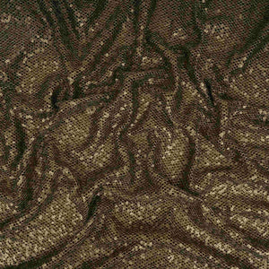 Olive Green Sequins Embroidery Net Fabric LI-32178 - TradeUNO