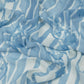 Blue With Cream Floral Print Georgette Fabric VP-32359