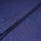 Navy Blue Sequins Embroidery Net Fabric LI-32180