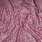 Pink Sequins Embroidery Net Fabric LI-32176