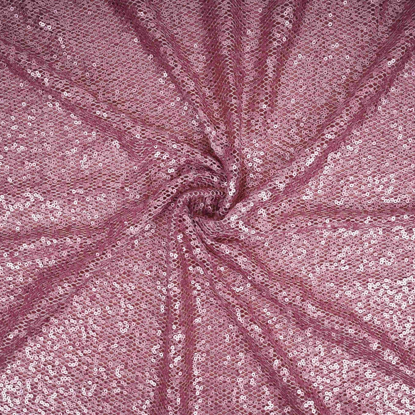 Pink Sequins Embroidery Net Fabric LI-32176