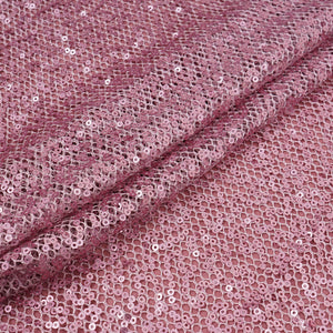 Pink Sequins Embroidery Net Fabric LI-32176 - TradeUNO