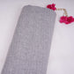 Blue With White Geometrical Linen Jute Fabric RS-32301