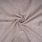 Brown With White Check Linen Jute Fabric RS-32302