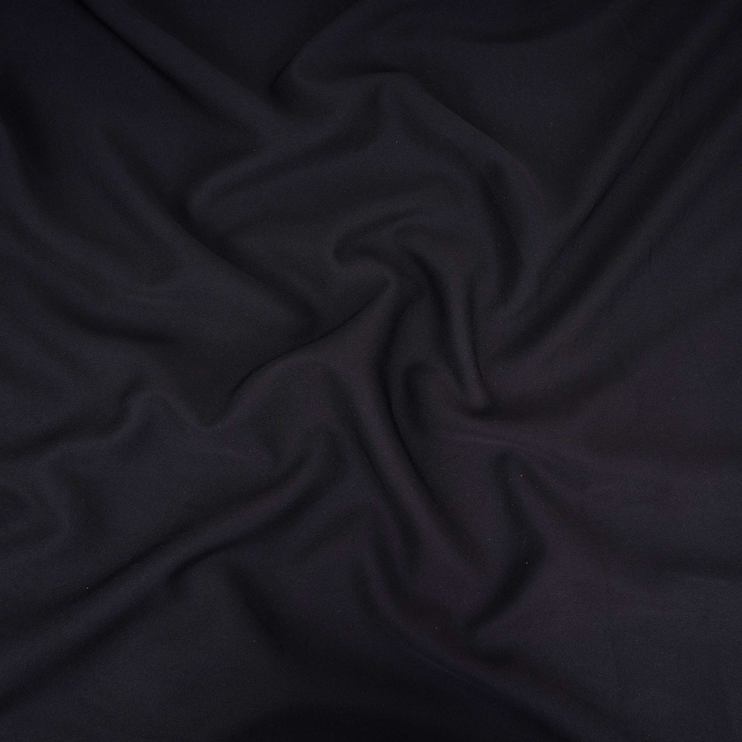 Black Solid Banana Crepe Fabric LIB-01