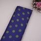 Blue With Green Polka Dot Modal Satin Fabric VP-32347