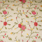 Brown French Knot Embroidery Organza Fabric GTS-30496