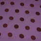 Lavender With Brown Polka Dot Modal Satin Fabric VP-32355