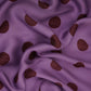 Lavender With Brown Polka Dot Modal Satin Fabric VP-32355
