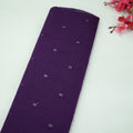 Purple Floral Thread Embroidery Chanderi Fabric AT-35102