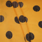 Mustard With Black Polka Dot Modal Satin Fabric VP-32352