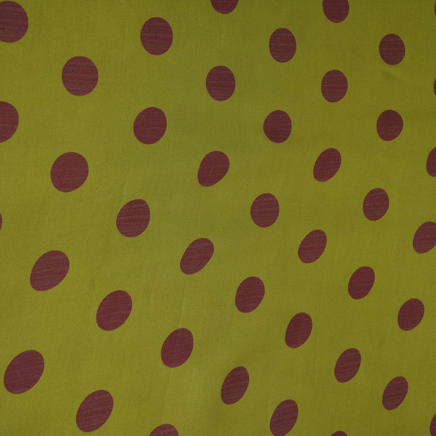 Green With Maroon Polka Dot Modal Satin Fabric VP-32349