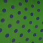 Green With Blue Polka Dot Modal Satin Fabric VP-32350