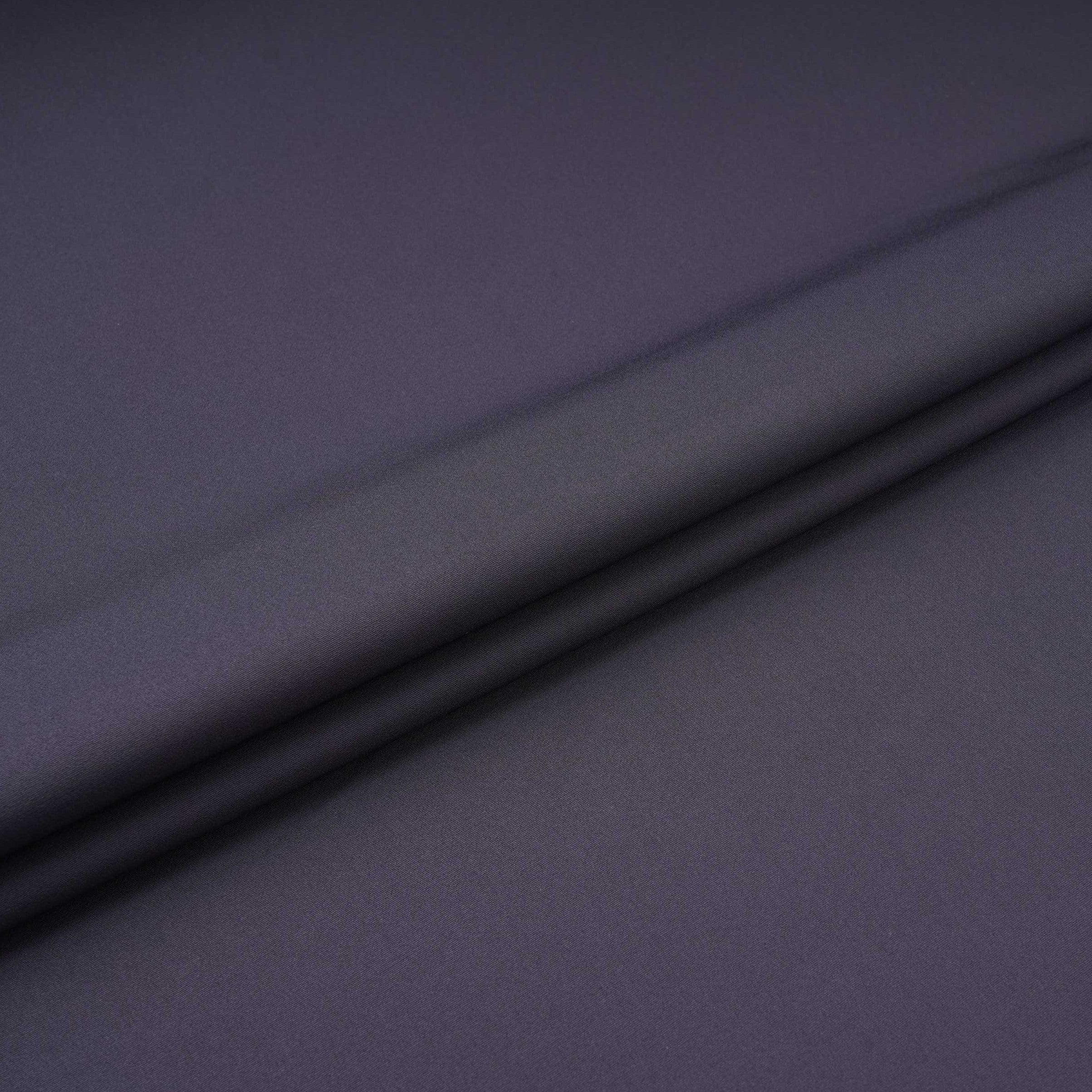 Graphite Grey Solid Banana Crepe Fabric LIB-06 - TradeUNO