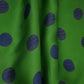 Green With Blue Polka Dot Modal Satin Fabric VP-32350