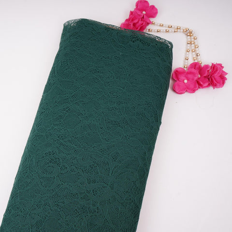 Green Floral Embroidery Lace Fabric LI-32191