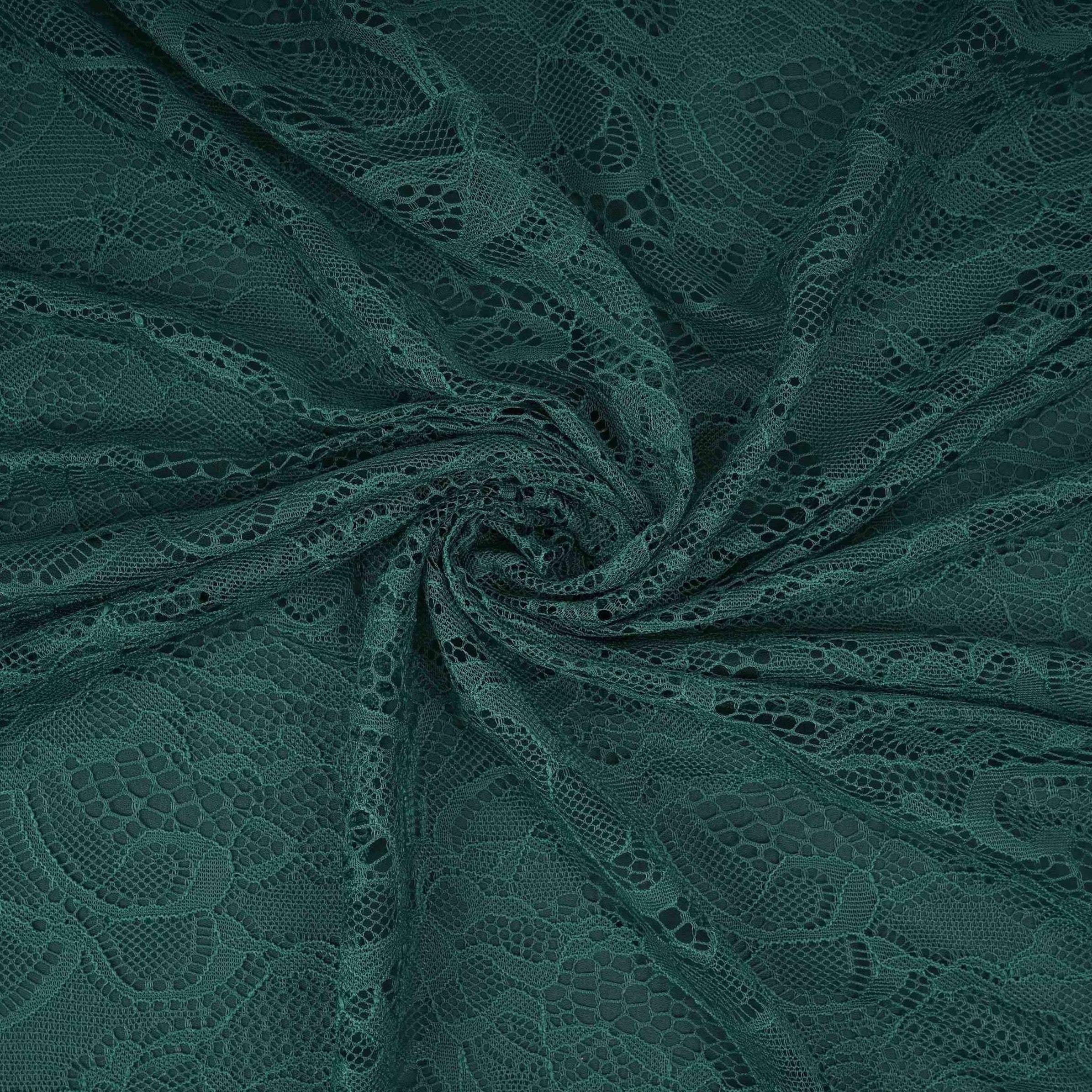 Green Floral Embroidery Lace Fabric LI-32191 - TradeUNO