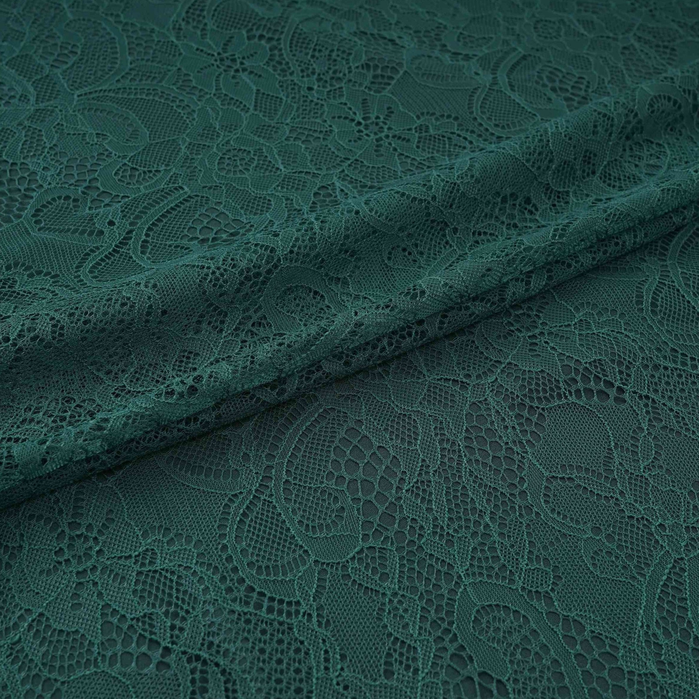 Green Floral Embroidery Lace Fabric LI-32191 - TradeUNO