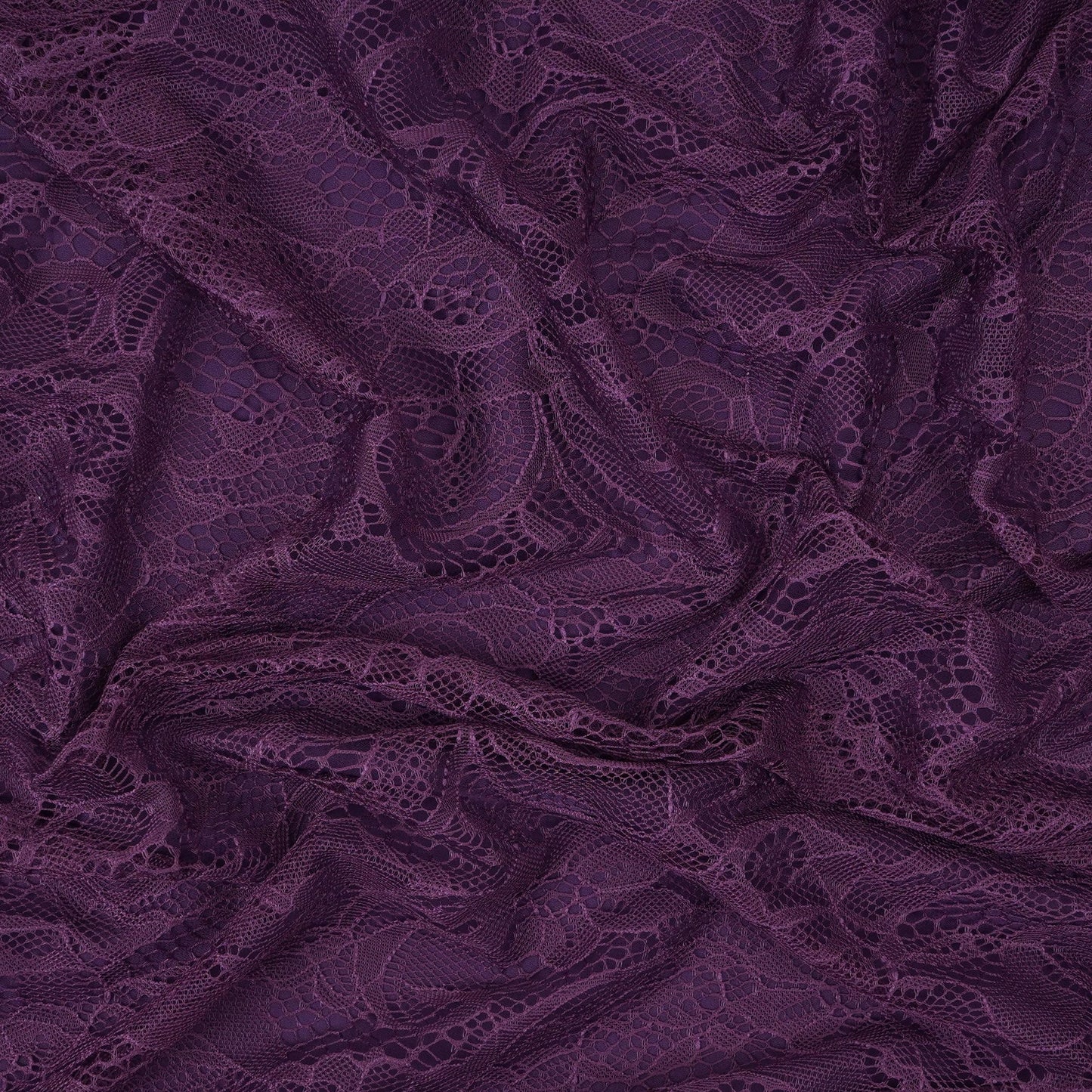 Purple Floral Embroidery Lace Fabric LI-32190