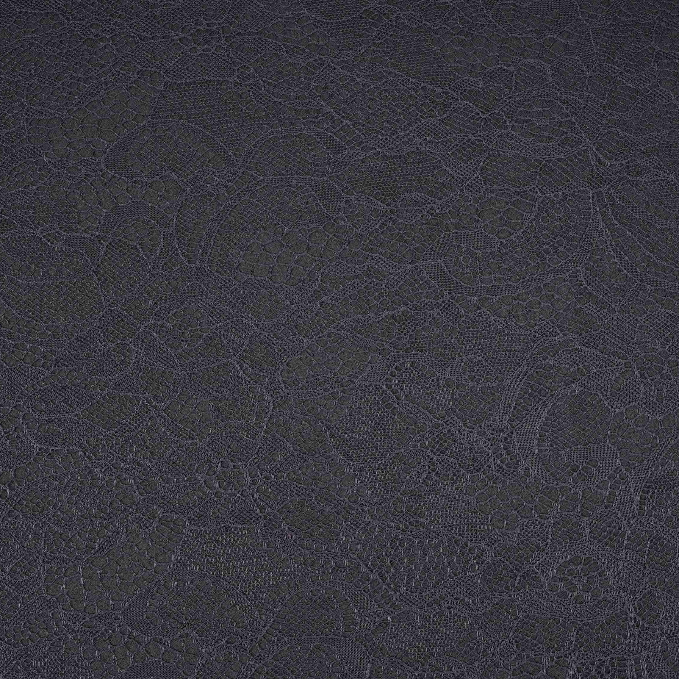 Black Floral Embroidery Lace Fabric LI-32187 - TradeUNO