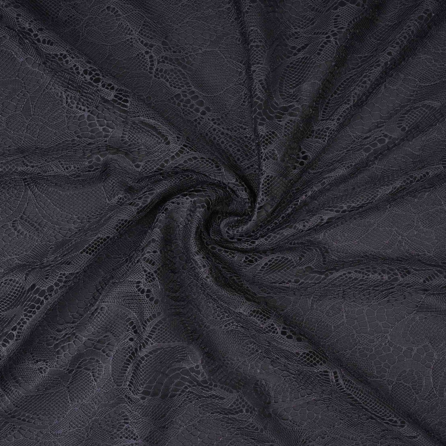 Black Floral Embroidery Lace Fabric LI-32187