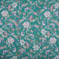 Green Floral Print Cotton Mulmul Fabric PG-30389