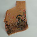 Mustard Floral Print Georgette Fabric VP-32363