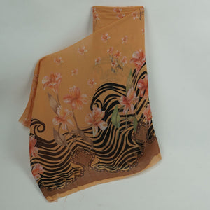 Mustard Floral Print Georgette Fabric VP-32363 - TradeUNO