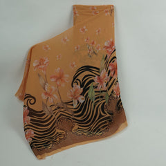 Mustard Floral Print Georgette Fabric VP-32363