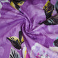Violet Floral Print Cotton Mulmul Fabric PG-30383
