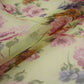 Sage Green floral print 22gm Pure Silk Organza Fabric GTS-31141