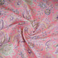 Pink Paisley Print Cotton Mulmul Fabric PG-30465
