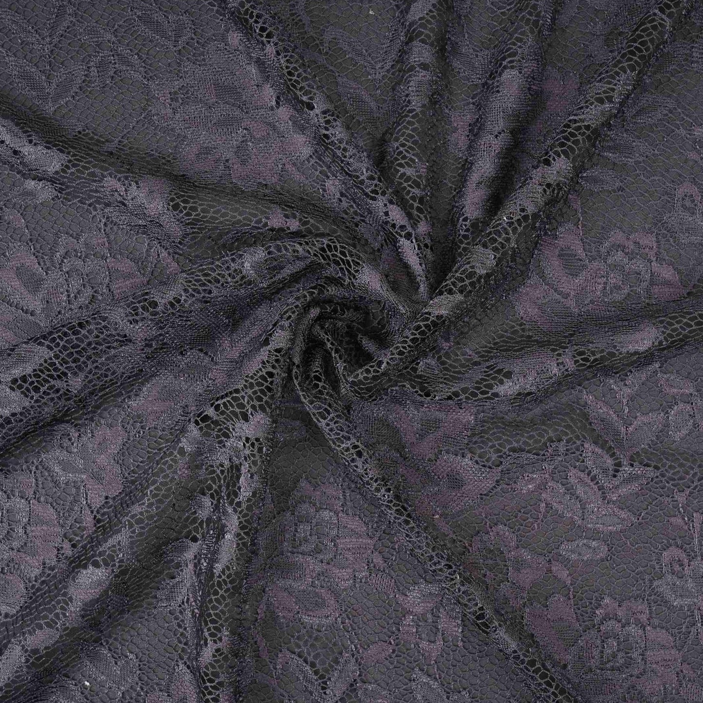 Black Floral Embroidery Lace Fabric LI-32186