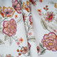 White with Pink Floral Print Cotton Mulmul Fabric PG-30471