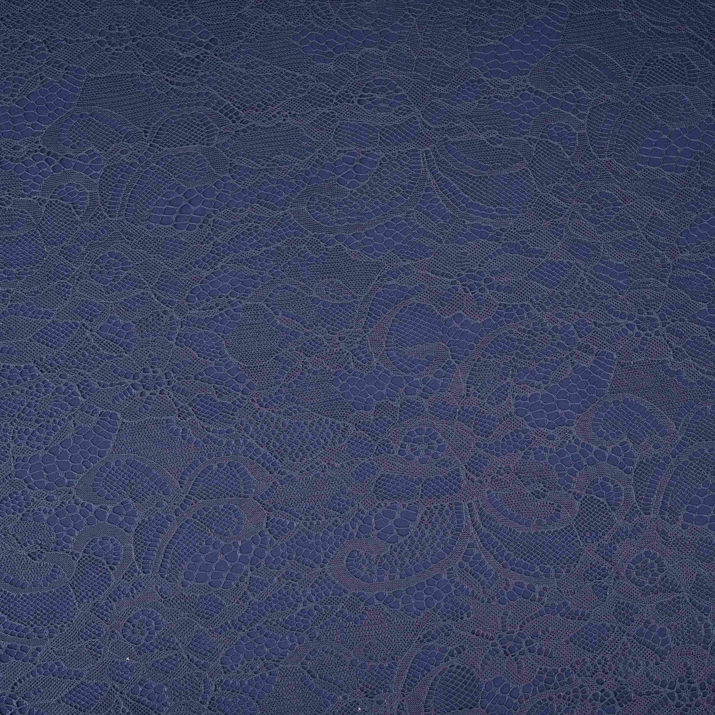 Navy Blue Floral Embroidery Lace Fabric LI-32192