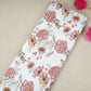 White with Pink Floral Print Cotton Mulmul Fabric PG-30471