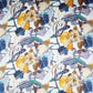 Cream with Black Floral Print Cotton Satin Fabric PG-30442