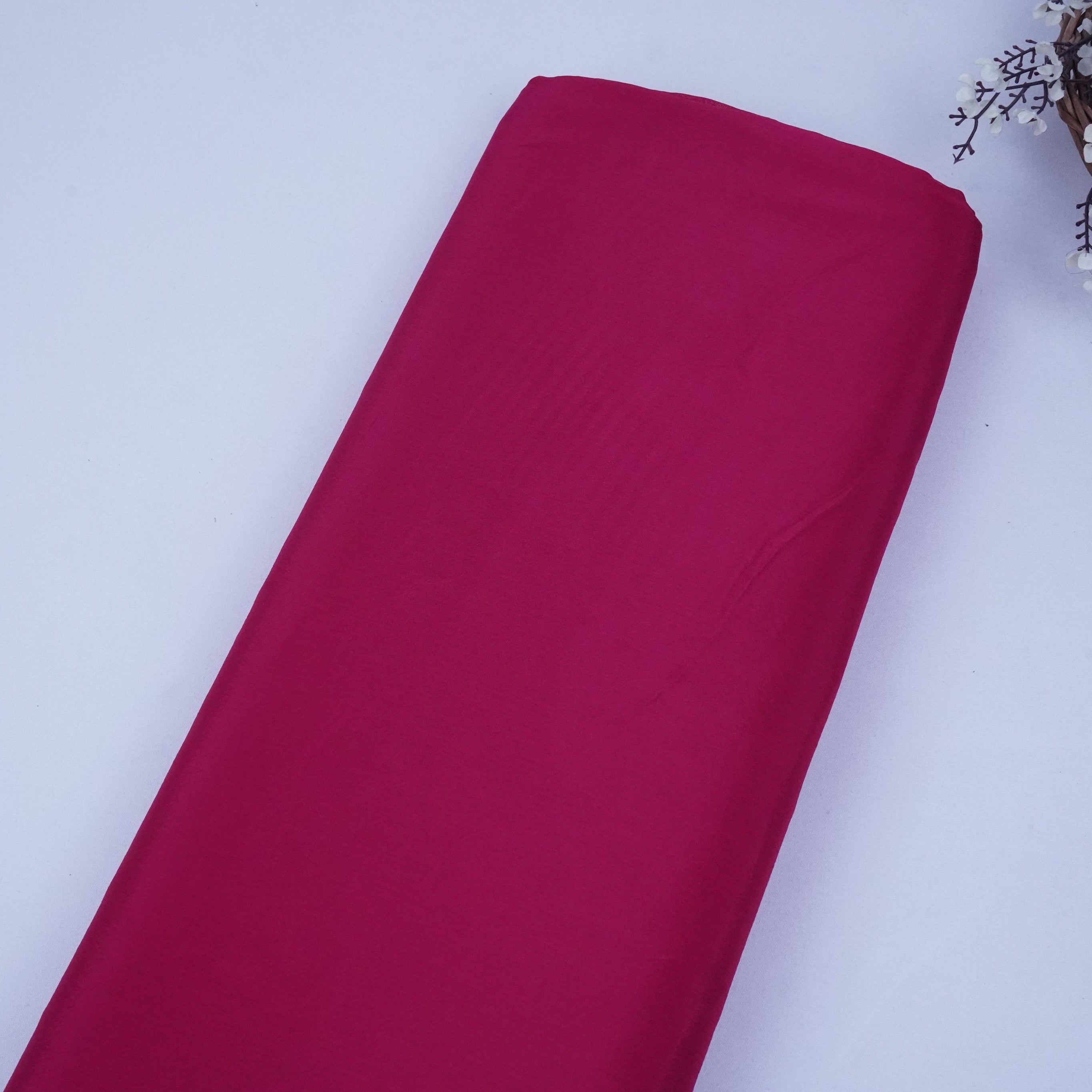 Magenta Pink Solid Chinon Fabric NFC-10 - TradeUNO