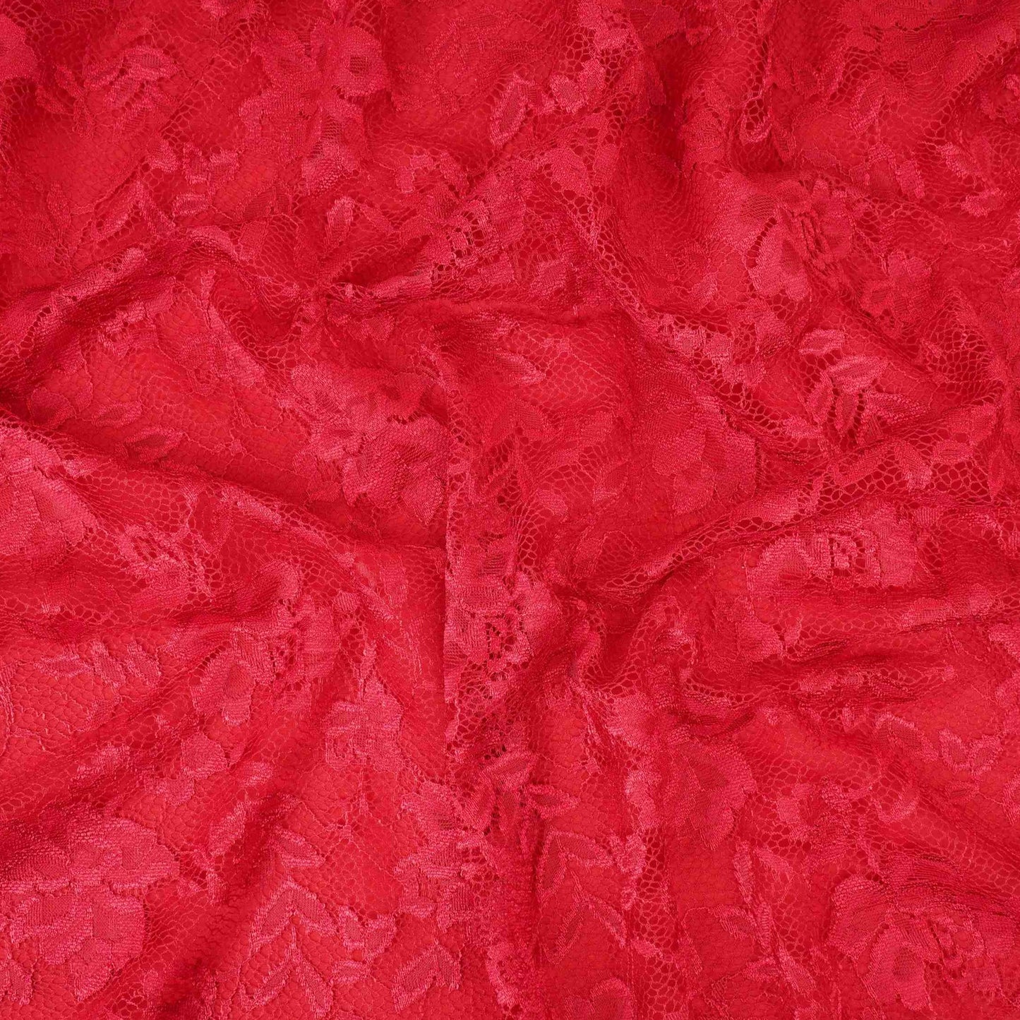 Red Floral Embroidery Lace Fabric LI-32184