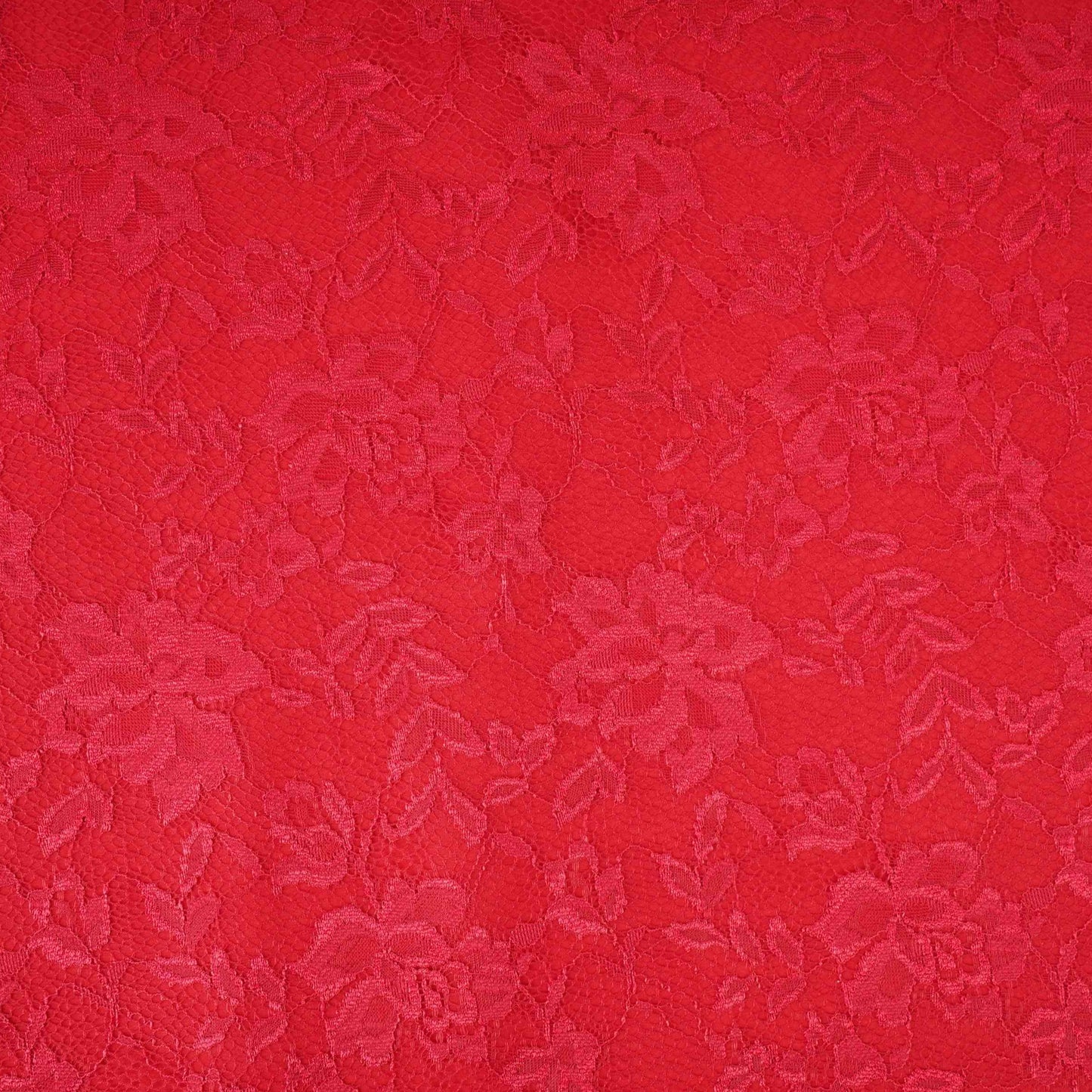 Red Floral Embroidery Lace Fabric LI-32184