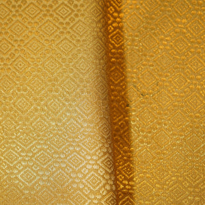 Golden Zari Tanchui Brocade Fabric
