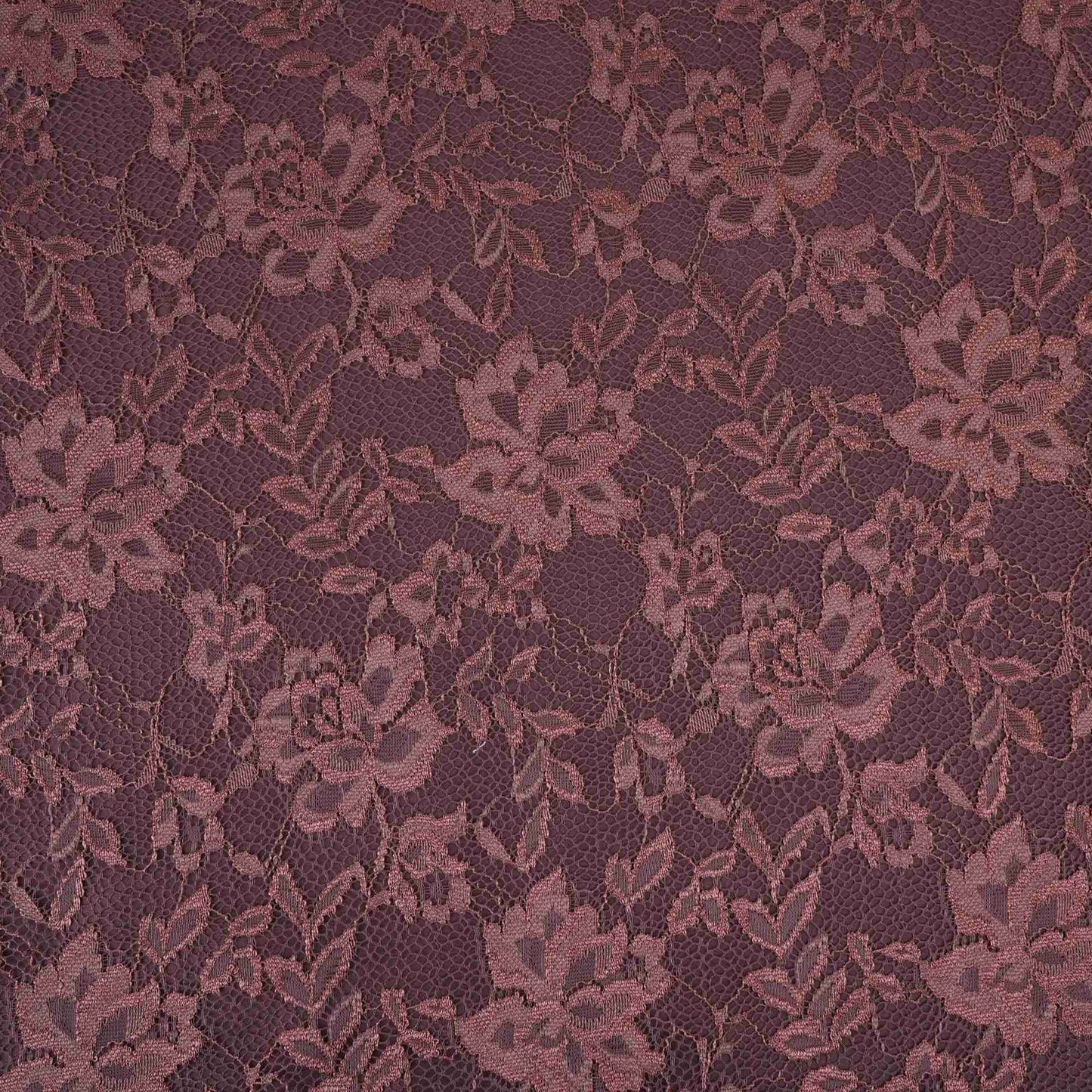 Dark Brown Floral Embroidery Lace Fabric LI-32182