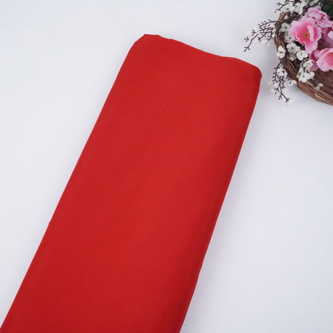 Red Solid Chinon Fabric NFC-09