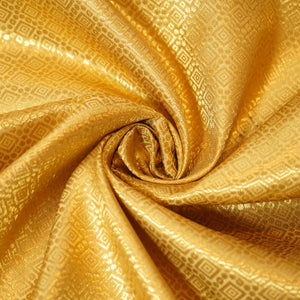 Golden Zari Tanchui Brocade Fabric