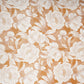 Brown with White Floral Print Cotton Satin Fabric PG-30435
