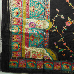 Black Gharchola Multicolor Zari Mirror Work Jacquard Dupatta SU-33646 – image 2 of 3
