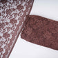 Dark Brown Floral Embroidery Lace Fabric LI-32182