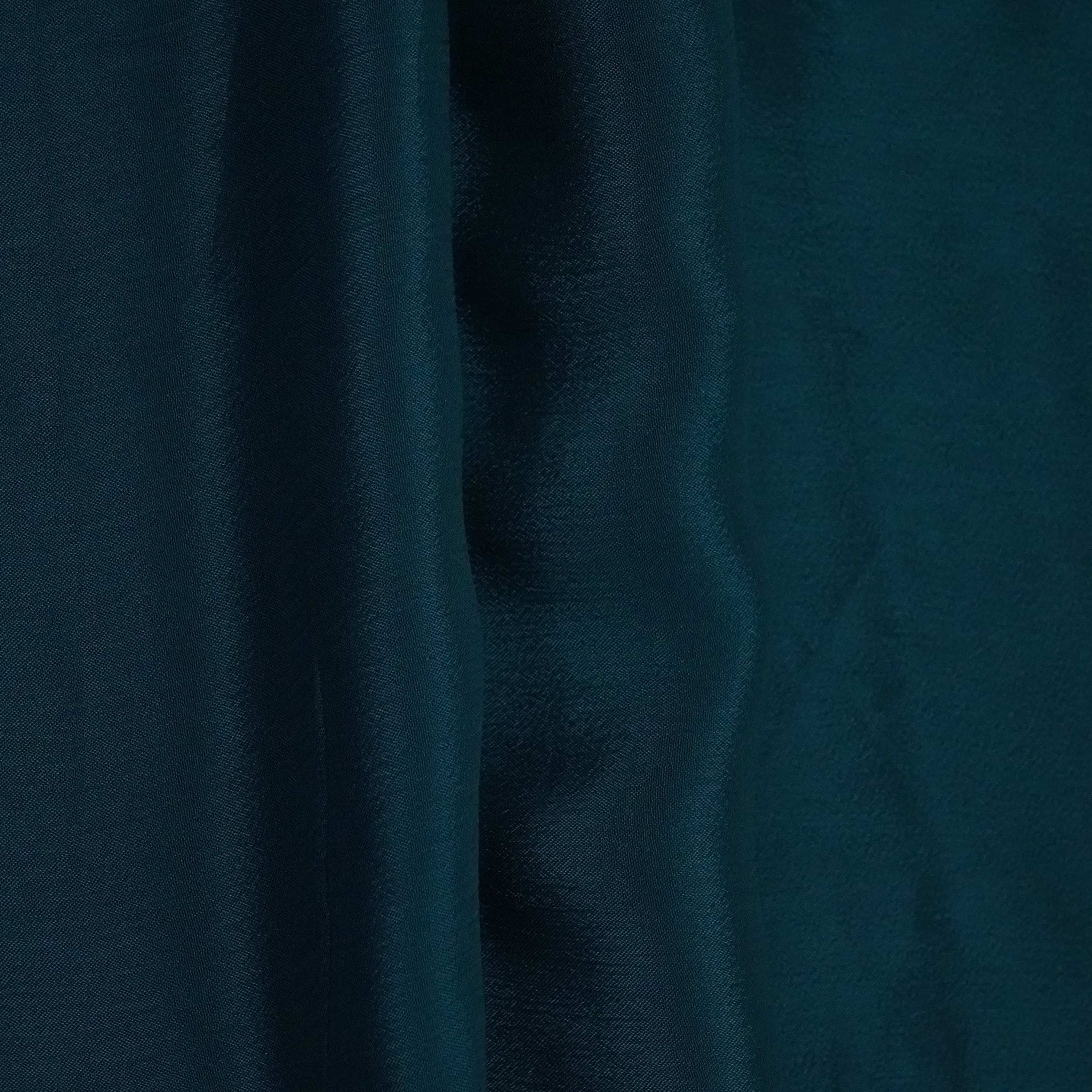 Turquoise Blue Solid Chinon Fabric NFC-17 - TradeUNO