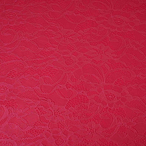Maroon Floral Embroidery Lace Fabric LI-32189 - TradeUNO