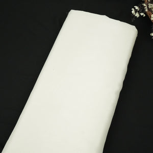 Off White Solid Chinon Fabric NFC-03 - TradeUNO
